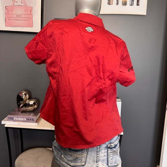 Harley-Davidson Red Button Up Shirt - Picture 4 of 5